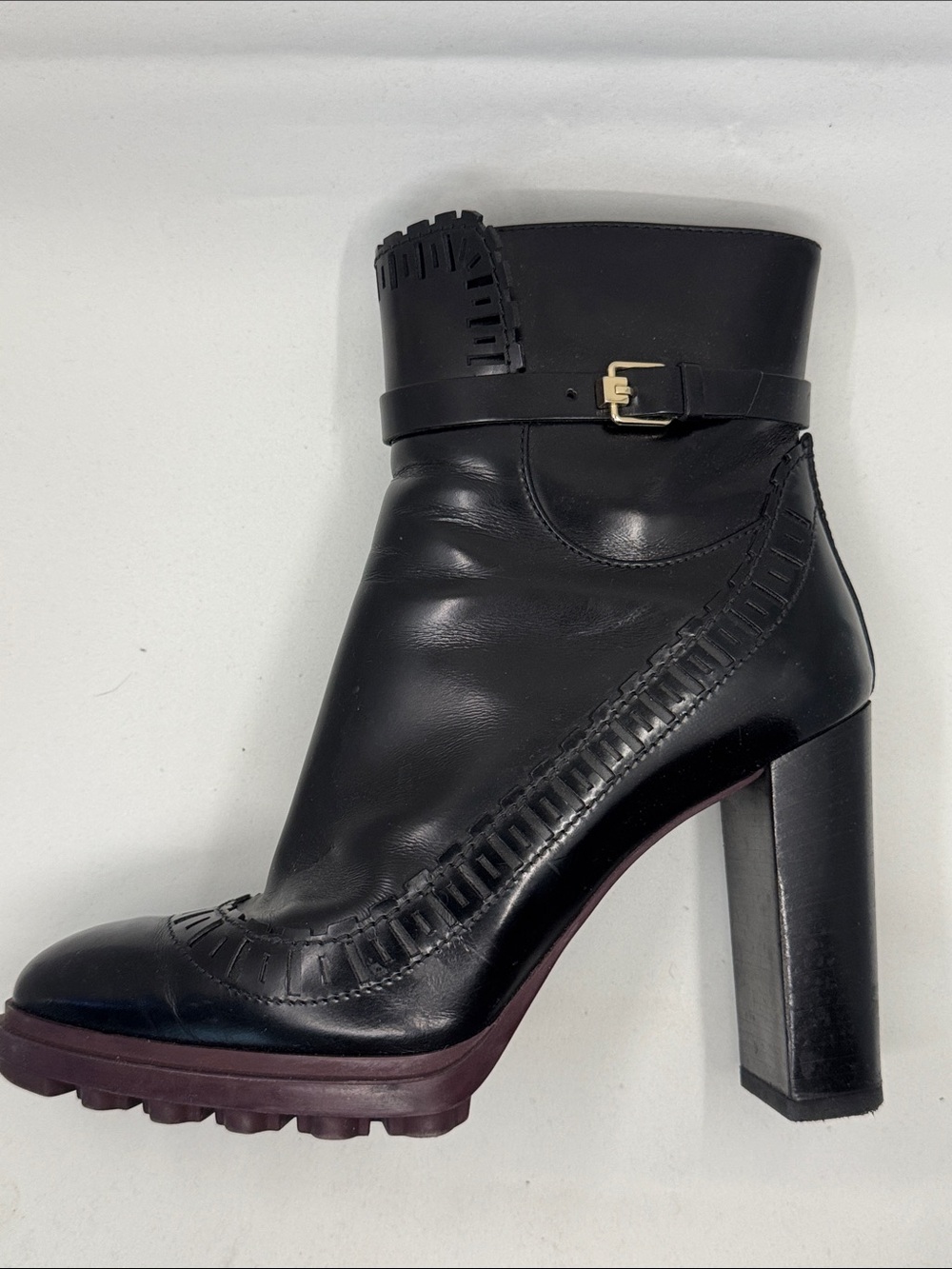 Tods tooled leather bootie